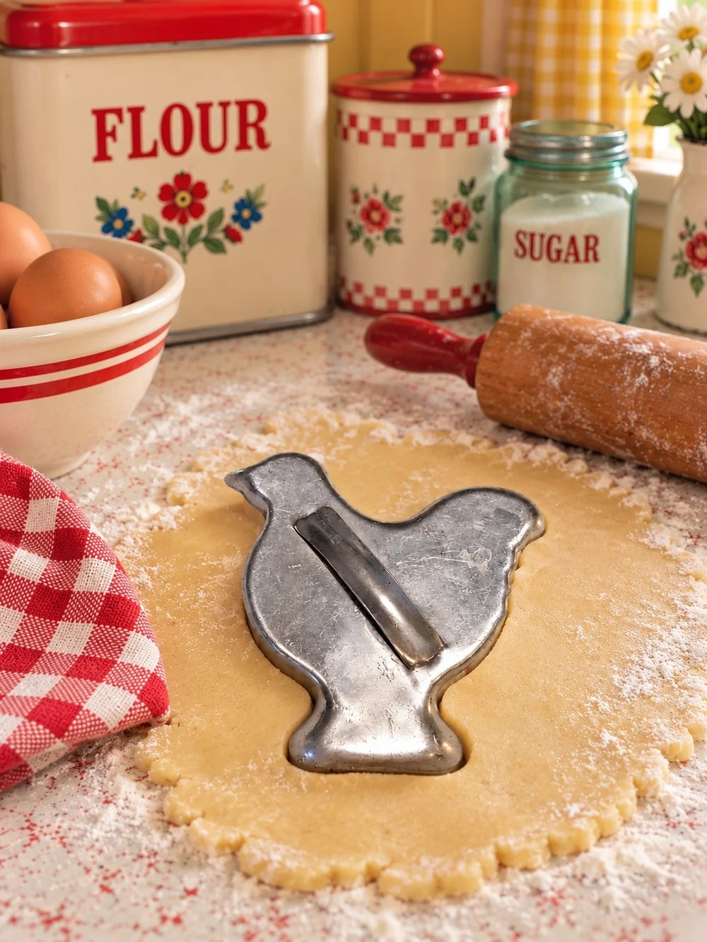 Vintage Aluminum Hen Cookie Cutter - Excellant Condition 3.5